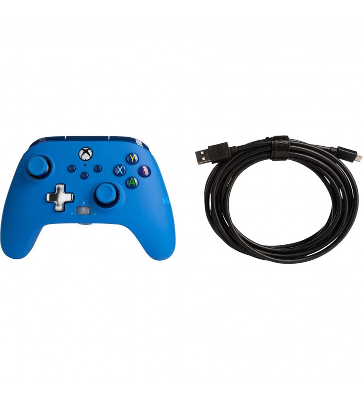 Controler cu fir îmbunătățit PowerA pentru Xbox Series X|S, Gamepad (albastru)