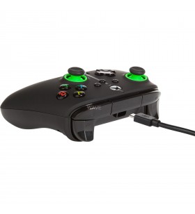 Controler cu fir îmbunătățit PowerA pentru Xbox Series X|S, Gamepad (negru/verde, indiciu verde)