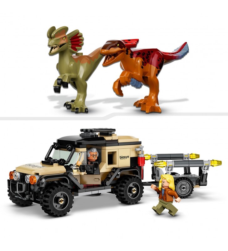 Jucărie de construcție LEGO 76951 Jurassic World Pyroraptor și Dilophosaurus