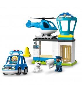 Secția de poliție LEGO 10959 DUPLO cu elicopter și jucărie de construcție mașină de poliție