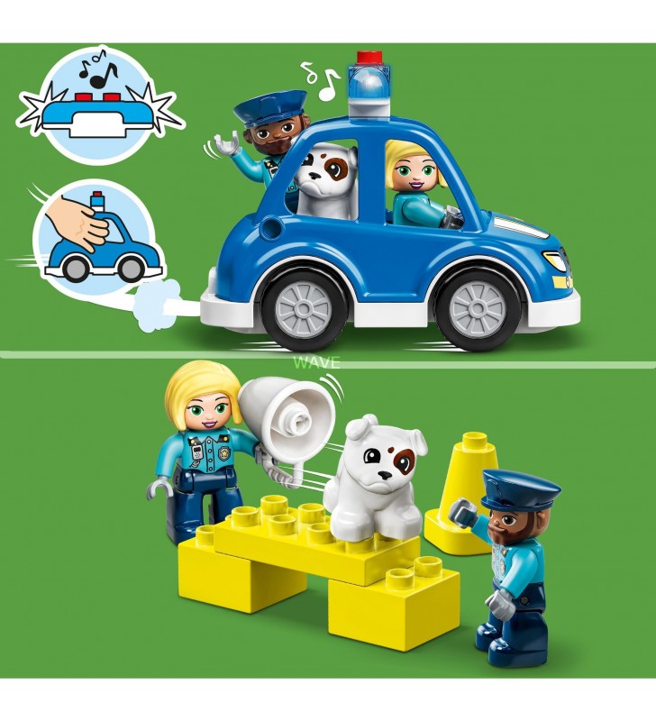 Secția de poliție LEGO 10959 DUPLO cu elicopter și jucărie de construcție mașină de poliție