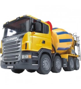 Bruder SCANIA R seria camion ciment, model vehicul (galben albastru)