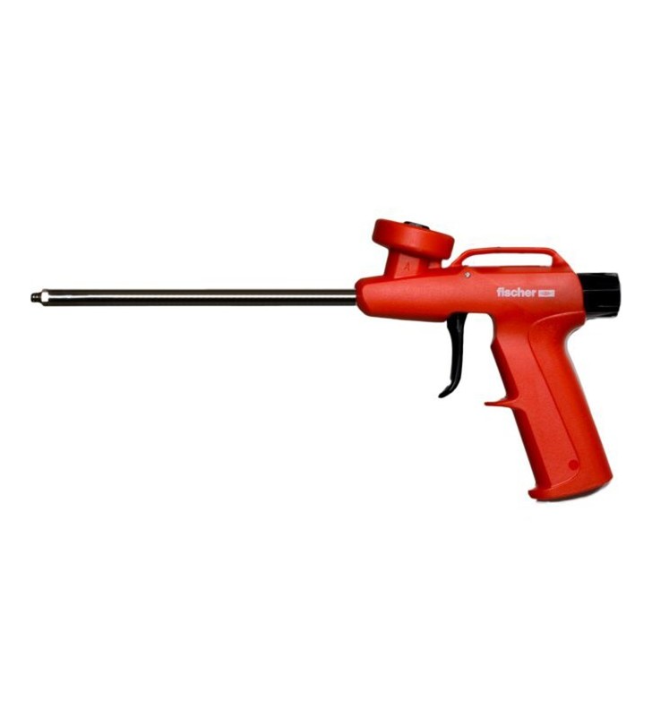 Pistol plastic fischer PUP K2 Plus, pistol cartuș (roșu, pentru spumă monocomponentă pentru pistol)