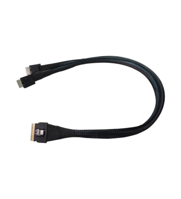HighPoint 2x cablu NVMe SFF-8611 8654-8611-205 (negru, 50 cm)