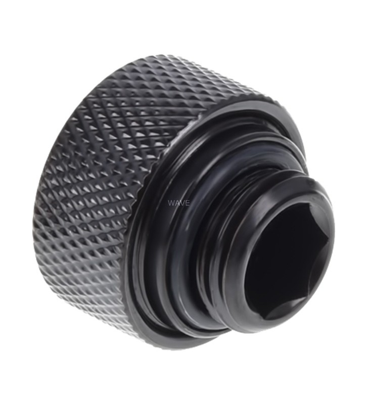 Alphacool icle 13mm HardTube mufă cu șuruburi G1/4, set șuruburi (negru, pentru tuburi din alamă acrilică, 6 bucăți)