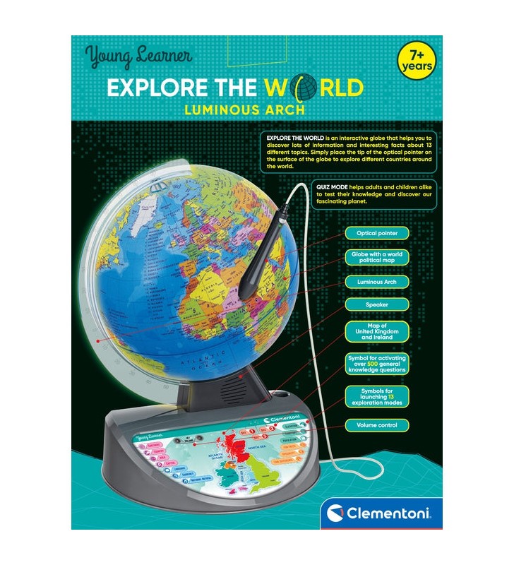 Joc educațional Clementoni Interactive Light Arc Globe
