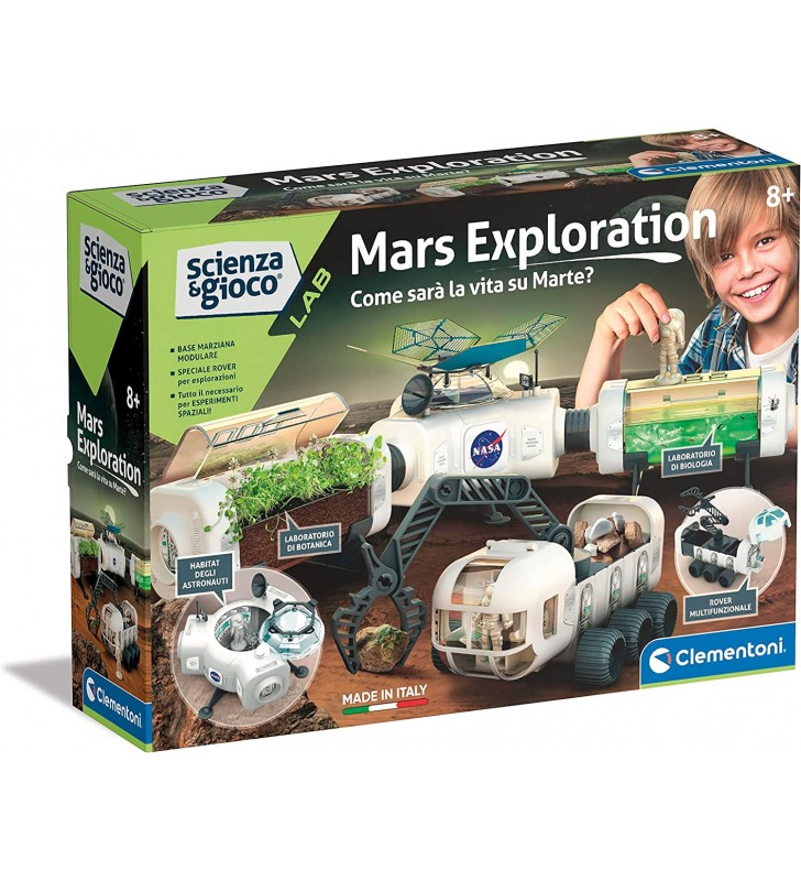 Clementoni Lab-NASA Mars Exploration, kit de călătorie în spațiu de bază, joc științific, 8 ani