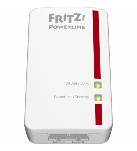 Set AVM FRITZ!Powerline 540E (alb/gri, două adaptoare (1x 540E, 1x 510E))