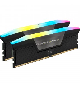 Kit Corsair DIMM 32GB DDR5-6000, memorie (negru, CMH32GX5M2D6000Z36K, Vengeance RGB, XMP, EXPO)