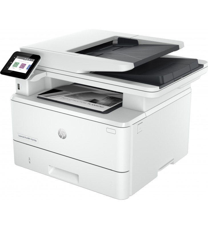 HP LaserJet Pro Imprimantă HP MFP 4102dwe, Alb-negru, Imprimanta pentru Firme mici şi medii, Imprimare, copiere, scanare,