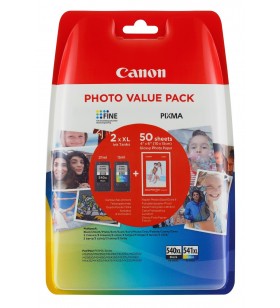Canon PG-540XL/CL-541XL 50x Photo Paper Value Pack Original Negru, Cyan, Galben, Magenta