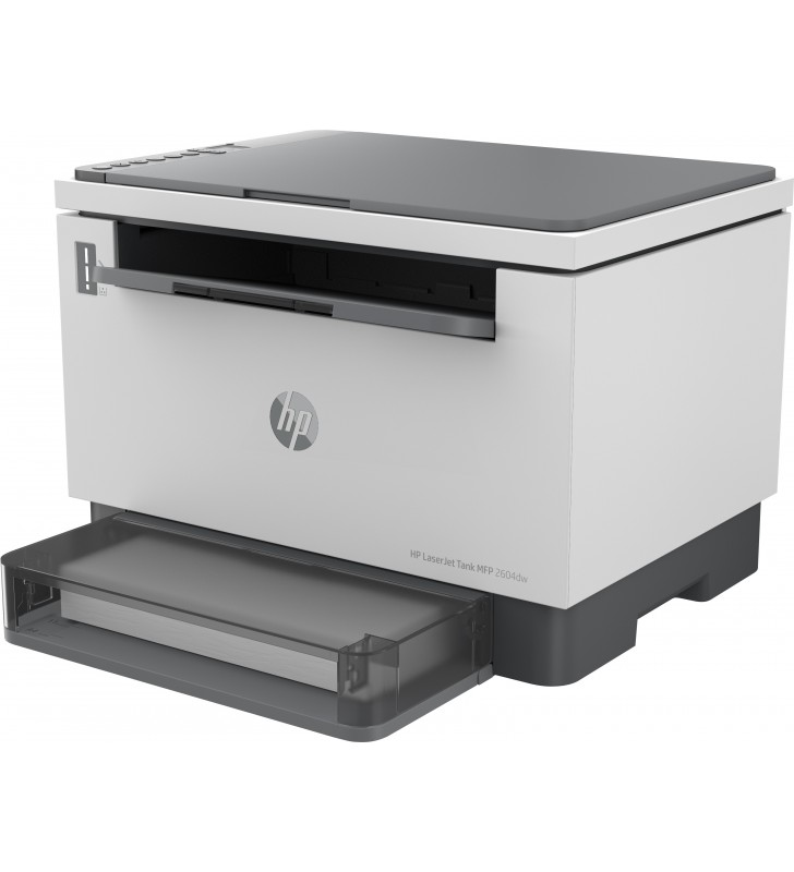 HP LaserJet Imprimantă Tank MFP 2604dw, Alb-negru, Imprimanta pentru Afaceri, Wireless imprimare faţă-verso scanare către