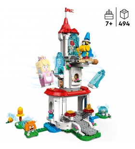 LEGO 71407 Costum de pisică Super Mario și set de extindere Turnul de gheață Jucărie de construcție (jucărie construibilă de combinat cu setul de început Mario, Luigi sau Peach)