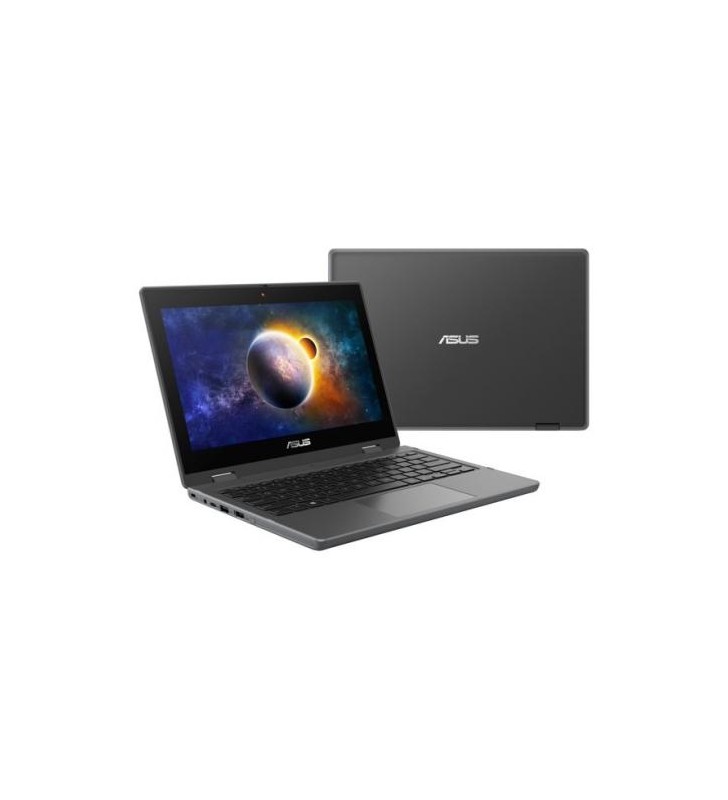 Laptop 2-in-1 ASUS BR1100FKA-BP1429N, Intel Celeron N4500, 11.6inch Touch, RAM 8GB, eMMC 128GB, Intel UHD Graphics, Windows 11 SE, Dark Grey