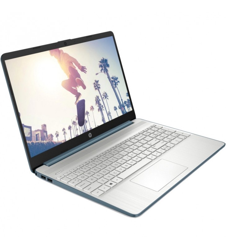 Laptop HP 15.6'' 15s-fq5027nq, FHD, Procesor Intel® Core™ i5-1235U (12M Cache, up to 4.40 GHz, with IPU), 8GB DDR4, 512GB SSD, Intel Iris Xe, Free DOS, Spruce Blue