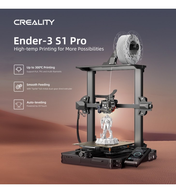 Imprimantă 3D Creality Ender-3 S1 Pro (negru)