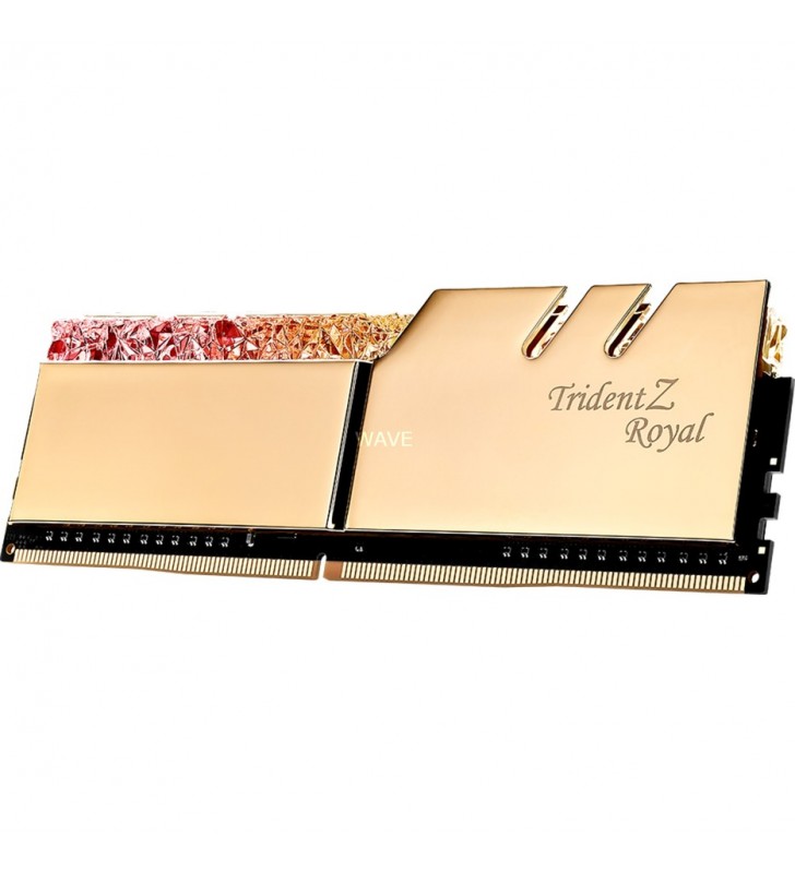 Kit de memorie G.Skill DIMM 128GB DDR4-3200 Quad (aur, F4-3200C16Q-128GTRG, Trident Z Royal, XMP)