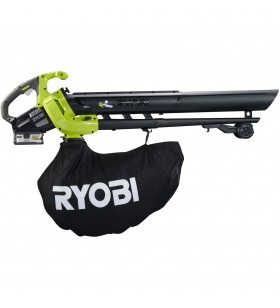 Ryobi ONE+ aspirator de frunze fără fir RBV1850, 18 volți, aspirator de frunze/suflator de frunze (verde/negru, baterie Li-ion 5.0Ah)