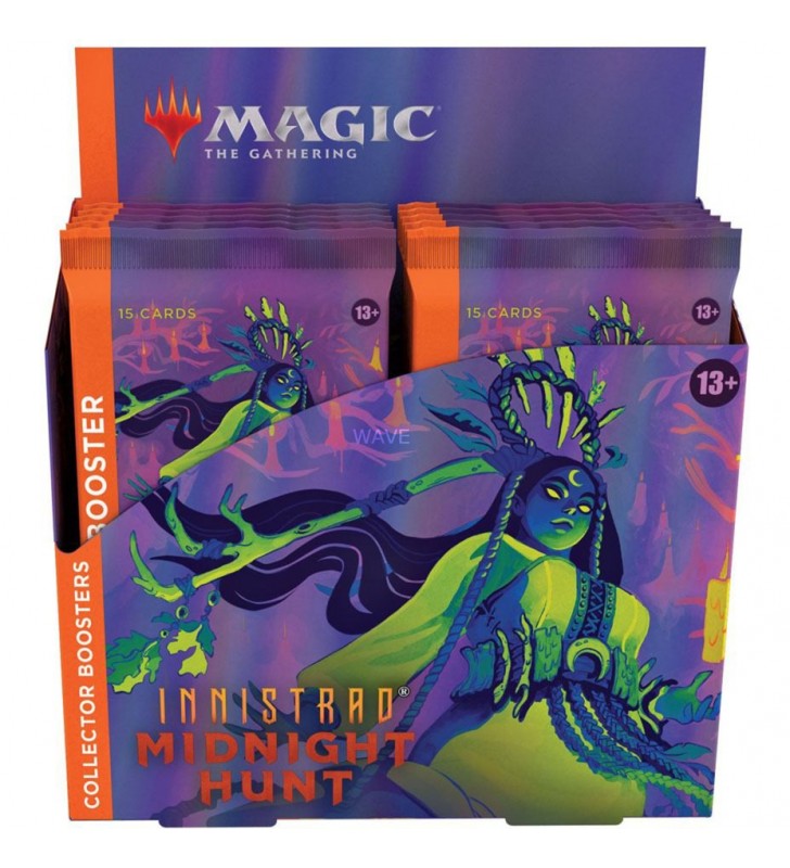Wizards of the Coast Magic: The Gathering - Innistrad: Midnight Hunt Collector Booster Afișează cărți de tranzacționare în engleză