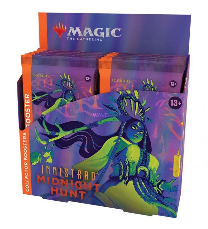 Wizards of the Coast Magic: The Gathering - Innistrad: Midnight Hunt Collector Booster Afișează cărți de tranzacționare în engleză