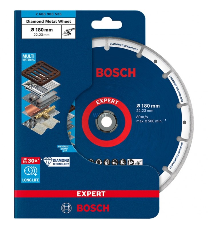 Set de ferăstrău cu găuri Bosch Expert „SheetMetal”, Ø 22-32mm, 6 buc. (cu adaptor Power Change Plus)
