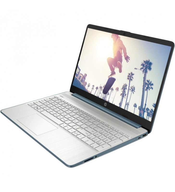 Laptop HP 15.6'' 15s-fq5025nq, FHD, Procesor Intel® Core™ i5-1235U (12M Cache, up to 4.40 GHz, with IPU), 16GB DDR4, 512GB SSD, Intel Iris Xe, Free DOS, Spruce Blue