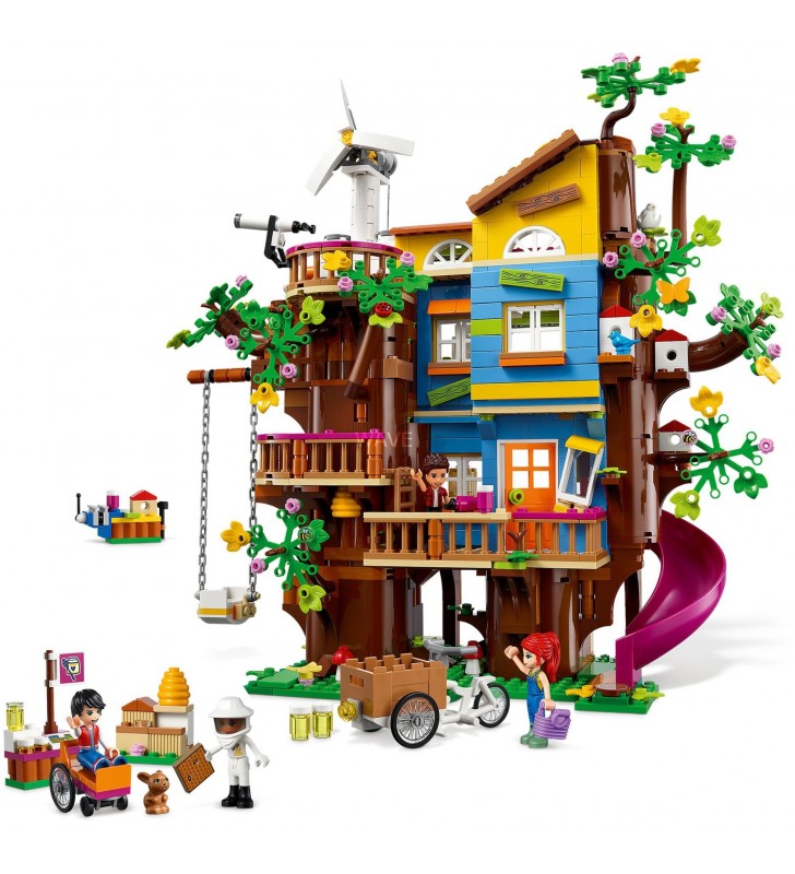 Jucărie de construcție LEGO Friends Friendship Casă în copac 41703 (Cu mini-păpuși Mia și River)