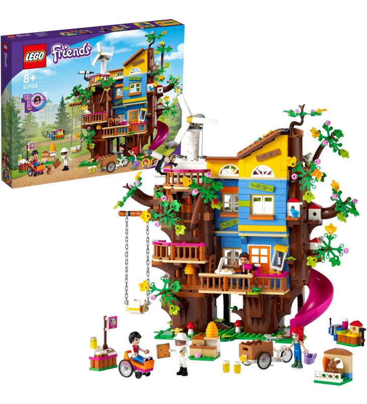 Jucărie de construcție LEGO Friends Friendship Casă în copac 41703 (Cu mini-păpuși Mia și River)
