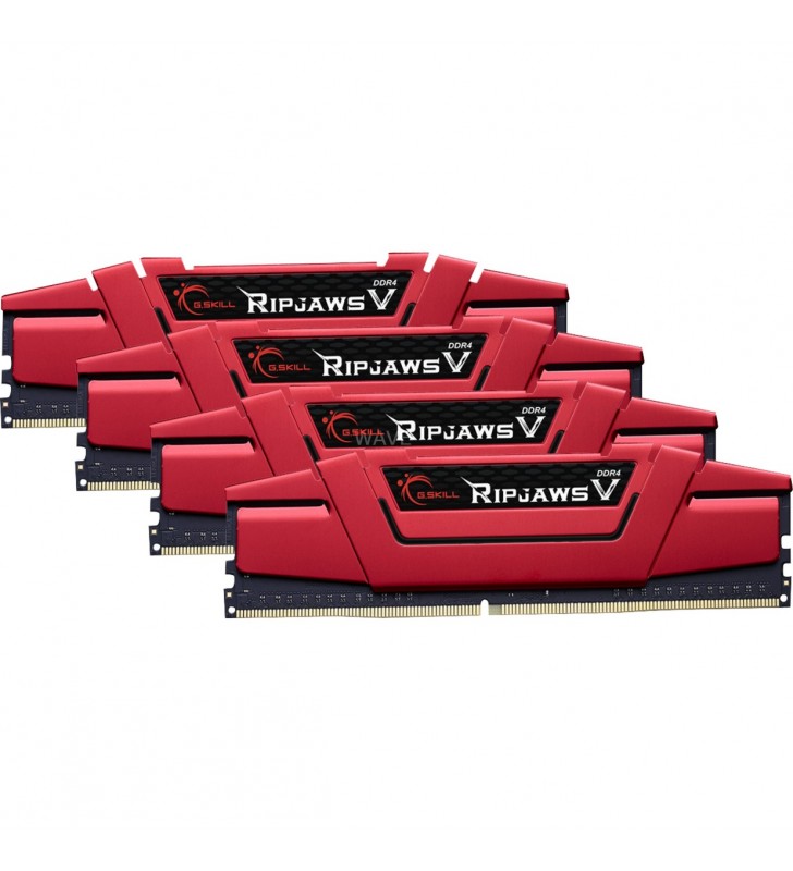 Kit de memorie G.Skill DIMM 64GB DDR4-3000 Quad (roșu, F4-3000C15Q-64GVR, Ripjaws V, XMP)