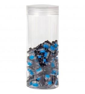 Keychron Gateron Set de întrerupătoare mecanice albastre cu profil redus, întrerupătoare cu cheie (albastru/transparent, 110 bucăți)
