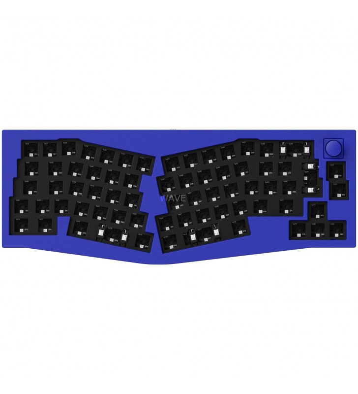 Keychron Q8 Barebone ISO Buton, tastatură pentru jocuri (albastru, aspect Alice, hot-swap, cadru de aluminiu, RGB)