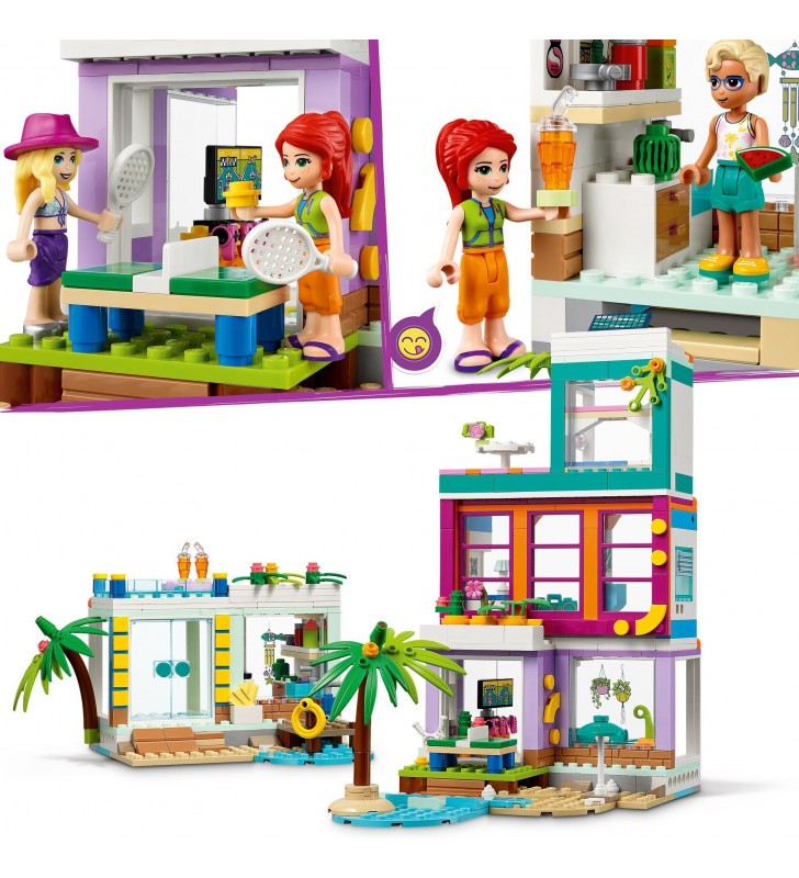 Jucărie de construcție LEGO Friends 41709 cabană pe plajă (Cu mini papusa Mia)