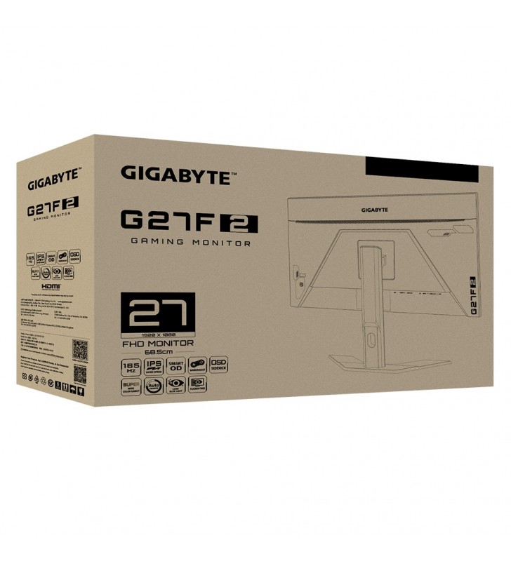 Gigabyte G27F 2 monitoare LCD 68,6 cm (27") 1920 x 1080 Pixel Full HD LED Negru