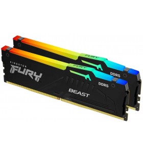 Memorie RAM Kingston Fury Beast RGB 32GB, DDR5-5600 MT/s, CL36, Dual Channel