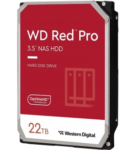 Western Digital 22TB WD Red Pro NAS Internal Hard Drive - 7200RPM, SATA 6Gb/s, CMR, 512MB Cache, 3.5in - WD221KFGX