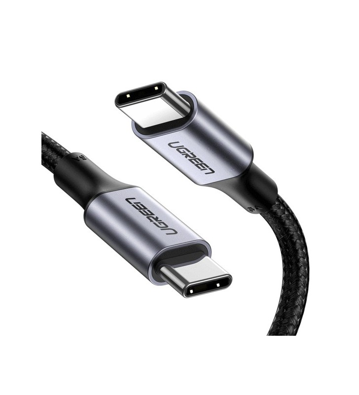 Ugreen 70427 cabluri USB 1 m USB 2.0 USB C Negru, Argint