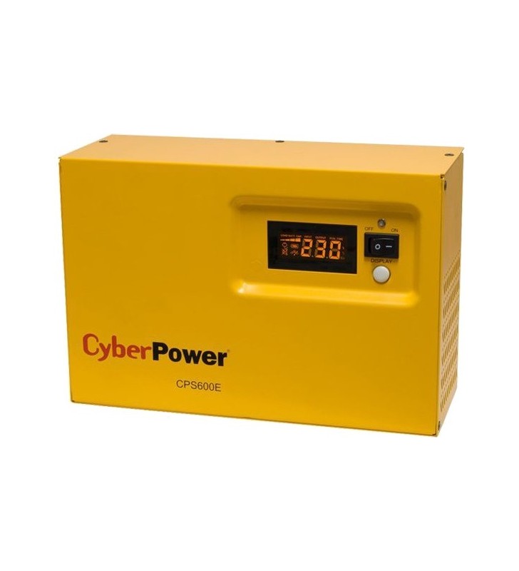 UPS CYBER POWER Inverter (pt. motoare, pompe etc.), Sinusoida Pura,   600VA/ 420W, AVR, 1 x socket Shucko, display LCD, fara bat
