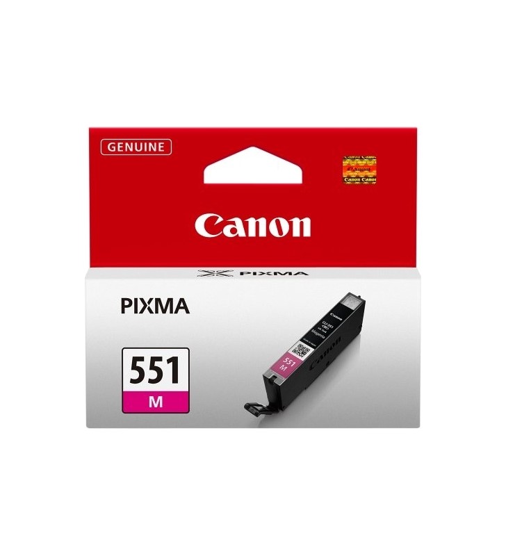 Cartus cerneala Original Canon CLI-551M  Magenta, compatibil IP7250/MG5450/MG6350, ~330 pag "BS6510B001AA"