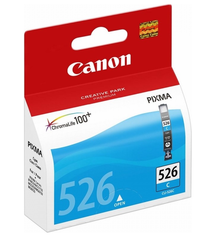 Cartus cerneala Original Canon Cyan, CLI-526C, pentru Pixma Ip4850 mg5150/5250 6150 8150 "BS4541B001AA"