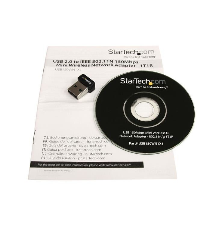 StarTech.com USB150WN1X1 plăci de rețea WLAN 150 Mbit/s