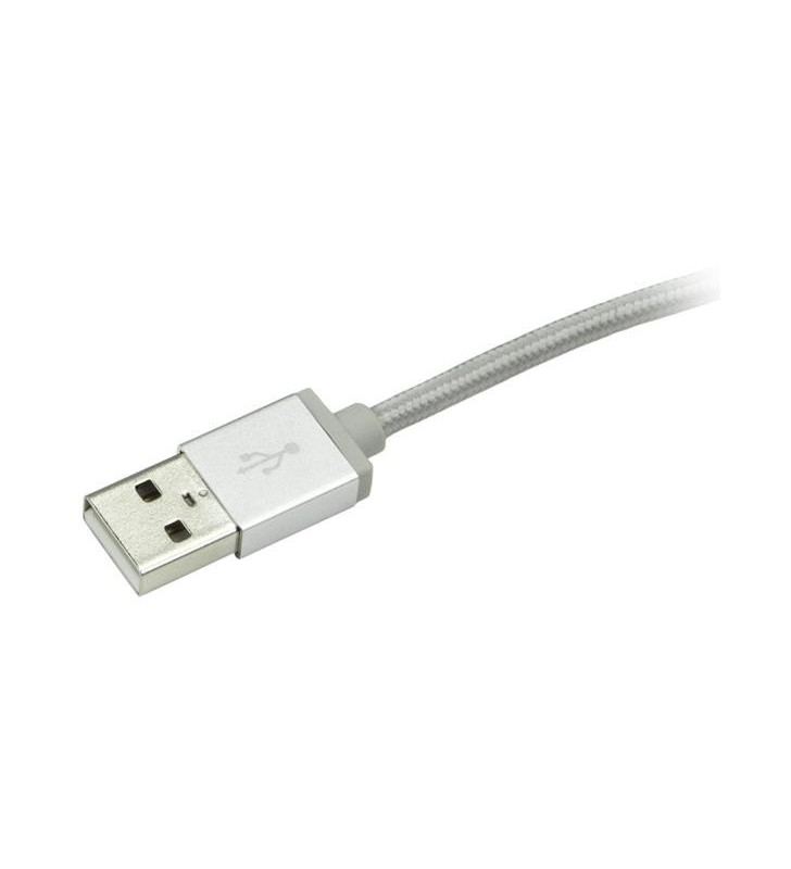 StarTech.com LTCUB1MGR cabluri USB 1 m 2.0 USB A Micro-USB B Argint