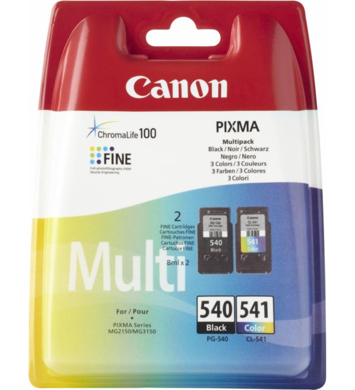 Combo pack cerneala Original Canon PG-540 /CL541 Black,  compatibil MG2150/3150 "BS5225B006AA"