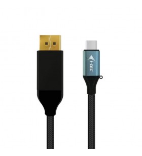 i-tec C31CBLDP60HZ2M adaptor pentru cabluri video 2 m USB tip-C DisplayPort Negru
