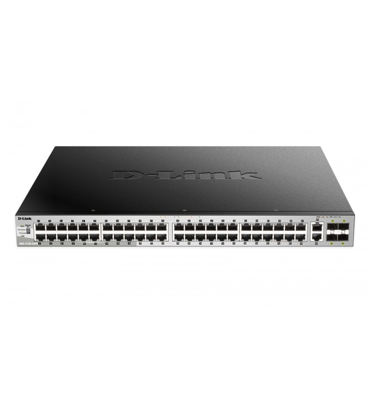 D-Link DGS-3130-54PS Gestionate L3 Gigabit Ethernet (10/100/1000) Negru, Gri Power over Ethernet (PoE) Suport