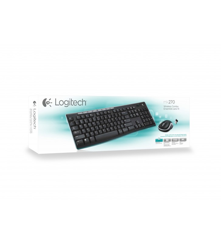 Logitech MK270 tastaturi RF fără fir QWERTY Engleză Regatul Unit Negru