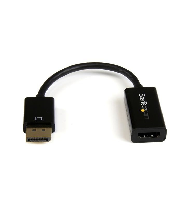 StarTech.com DP2HD4KS cabluri prelungitoare cu mufe mamă/tată DisplayPort 1.2 HDMI 1.4 Negru