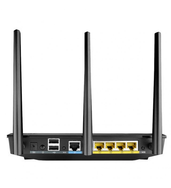 ASUS RT-AC66U router wireless Bandă dublă (2.4 GHz/ 5 GHz) Gigabit Ethernet Negru