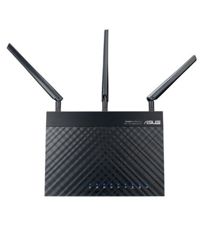 ASUS RT-AC66U router wireless Bandă dublă (2.4 GHz/ 5 GHz) Gigabit Ethernet Negru