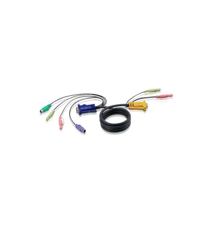 Cablu PS/2 Kvm 3in1Cu SPHD si Audio 1.8M, ATEN 2L-5302P