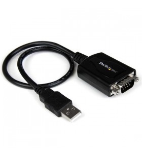 StarTech.com ICUSB2321X cabluri prelungitoare cu mufe mamă/tată DB-9 USB 2.0 A Negru